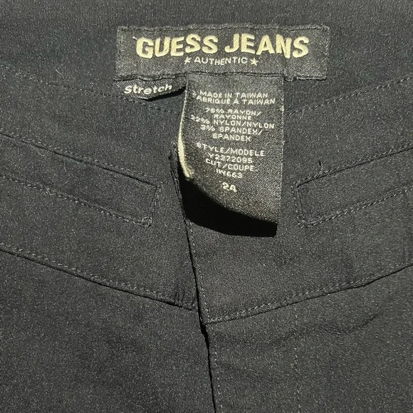Guess Jeans Authentic: stretchy black pants in size 24 - Picture 2 of 4